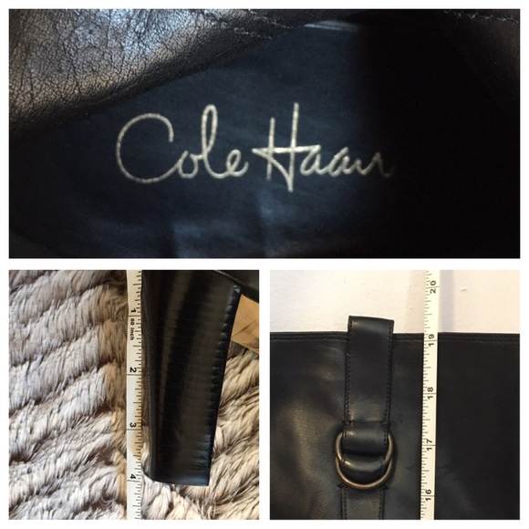 💕Cole Haan KneeHigh Block Leather NikeAir Boot - Picture 8 of 8